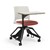 Learn2 Strive Mobile Tablet Arm Chair - Light Tone Chair, Black Frame, Cloud Zephyr Tablet Color, Melon Fabric Color