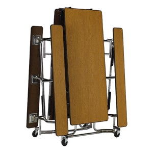 Uniframe Mobile Cafeteria Bench Table - Shown folded