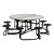 Uniframe Mobile Round Cafeteria Stool Table