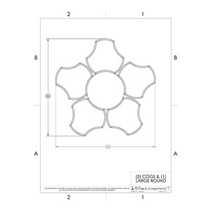 Shapes Series II Vinyl Soft Seating Set - Cog Flower (12" H & 18" H) - Footprint