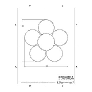 Shapes Series II Vinyl Soft Seating Set - Crescent Flower (12" H & 18" H) - Footprint