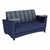 Shapes Series II Common Area Sofa w/ Tablet Arms (Grade 2 Material) - Telegraph Indigo/Navy w/ Cosmic Strandz Tablet