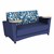 Shapes Series II Common Area Sofa w/ Tablet Arms (Grade 3 Material) - Angle Midnight/Navy w/ Maple Tablet