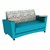 Shapes Series II Common Area Sofa w/ Tablet Arms (Grade 4 Material) - Bandwidth Circuit/Teal w/ Maple Tablet