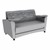 Shapes Series II Common Area Sofa w/ Tablet Arms (Grade 4 Material) - Sirocco Shoal/Light Gray w/ Cosmic Strandz Tablet