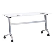 Adjustable-Height Mobile Flipper Table w/ Whiteboard Top