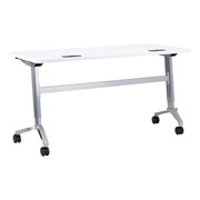 Adjustable-Height Mobile Flipper Table w/ Whiteboard Top