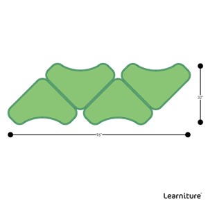 Boomerang Collaborative Desk - Grouped Footprint