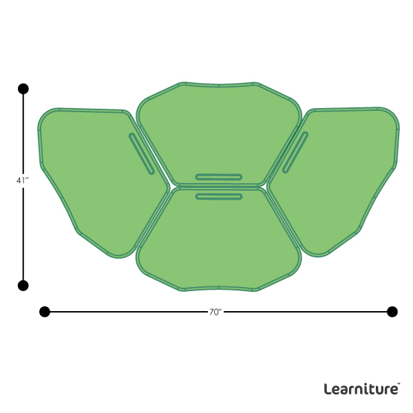 Hex Collaborative Desk - Group Footprint