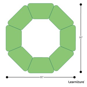 Trapezoid Desk - Grouped Footprint