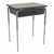 Structure Series Open Front School Desk w/ Charcoal Book Box & Silver Mist Frame - Gray Elm Top