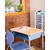 Open Front Desk w/ Color Book Box and Silver Mist Frame and 18-Inch Structure Series School Chair Set