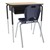 Open Front Desk w/ Black Book Box and Frame and 18-Inch Structure Series School Chair Set