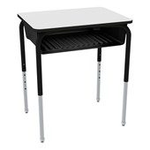 Structure Series Open Front Whiteboard School Desk w/ Book Box
