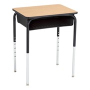Structure Series Open Front School Desk w/ Black Book Box & Black Frame