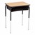 Structure Series Open Front Desk w/ Black Book Box & Black Frame - Oak Top
