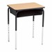 Structure Series Open Front Desk w/ Black Book Box & Black Frame - Oak Top