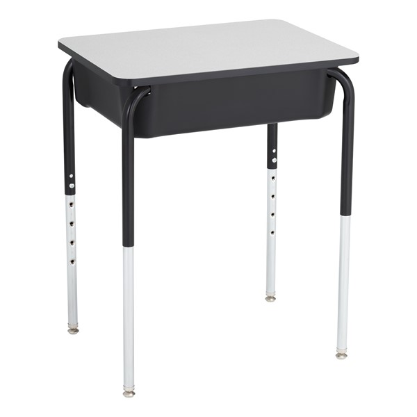 Open Front Desk w/ Black Book Box and Frame and 18-Inch Structure Series School Chair Set - Desk
