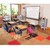 Structure Series Open Front Desk w/ Black Book Box & Black Frame - Oak Top