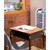Structure Series Open Front Desk w/ Black Book Box & Black Frame - Oak Top