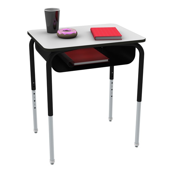 Structure Series Open Front Whiteboard Desk w/ Metal Book Box