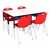 Structure Series Whiteboard School Desk w/ Bin Storage - Four Pack