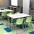 Structure Series Whiteboard School Desk w/ Bin Storage - Four Pack