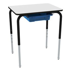 Structure Series Whiteboard School Desk w/ Bin Storage