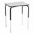 Structure Series Student Desk w/o Book Box & Black Frame - Gray Top