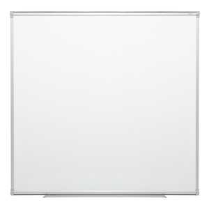 Porcelain Steel Magnetic Dry Erase Board w/ Aluminum Frame & Map Rail (4' W x 4' H)