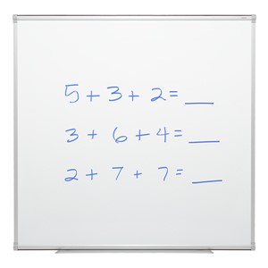 Porcelain Steel Magnetic Dry Erase Board w/ Aluminum Frame & Map Rail (4' W x 4' H)