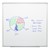 Porcelain Steel Magnetic Dry Erase Board w/ Aluminum Frame & Map Rail (4' W x 4' H)