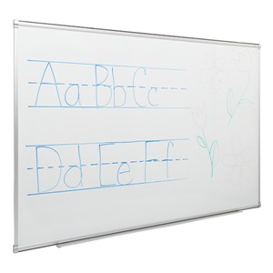 Porcelain Steel Magnetic Dry Erase Board w/ Aluminum Frame & Map Rail