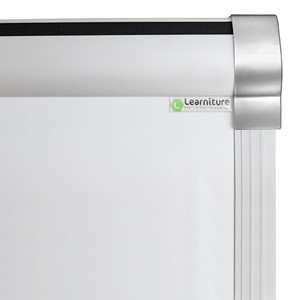 Porcelain Steel Magnetic Dry Erase Board w/ Aluminum Frame & Map Rail - EVA Foam Map Rail