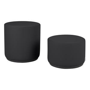 Shapes Series II Vinyl Soft Seating - Rocking Cylinder - Black Smooth Grain