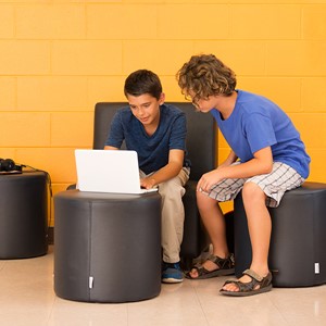 Shapes Series II Vinyl Soft Seating - Cylinder (18" High) - Environment