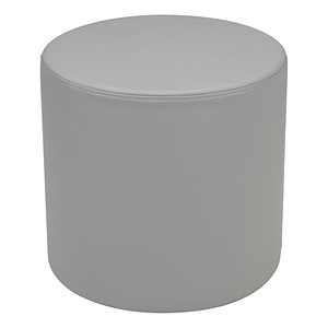 Shapes Series II Vinyl Soft Seating - Cylinder (18" High) - Light Gray Smooth Grain