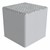 Shapes Series II Modular Soft Seating Cube (Charlotte Silver w/ Cool Gray)