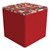 Shapes Series II Modular Soft Seating Cube (Angle Pepper w/ Red)
