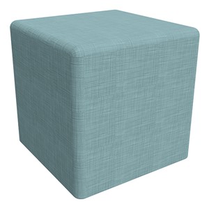 Shapes Series II Vinyl Soft Seating - Cube (18" High) - Blue Crosshatch
