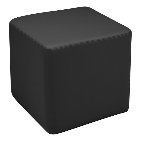Shapes Series II Vinyl Soft Seating - Cube (18" High) - Black Smooth Grain