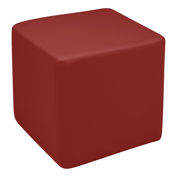 Shapes Series II Vinyl Soft Seating - Cube (18" High) - Burgundy Smooth Grain