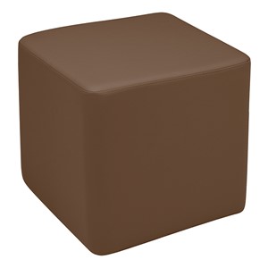 Shapes Series II Vinyl Soft Seating - Cube (18" High) - Chocolate Smooth Grain