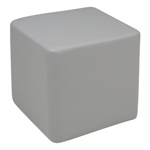 Shapes Series II Vinyl Soft Seating - Cube (18" High) - Light Gray Smooth Grain
