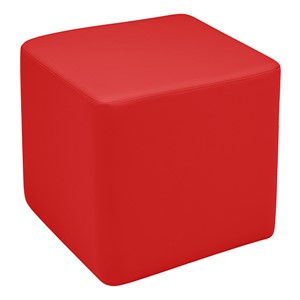 Shapes Series II Vinyl Soft Seating - Cube (18" High) - Red Smooth Grain