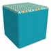 Shapes Series II Modular Soft Seating Cube (Atomic Baltic w/ Teal Vinyl Sides)
