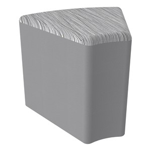 Shapes Series II Modular Soft Seating - Wedge - Telegraph Steel w/ Light Gray