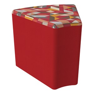 Shapes Series II Modular Soft Seating - Wedge - Angle Pepper w/ Red