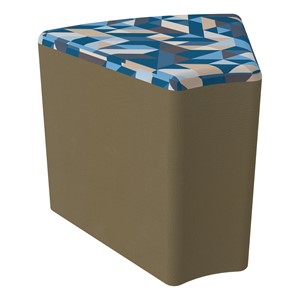 Shapes Series II Modular Soft Seating - Wedge - Angle Midnight w/ Chocolate