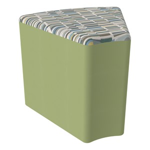 Shapes Series II Modular Soft Seating - Wedge - Bandwidth Circuit w/ Fern Green